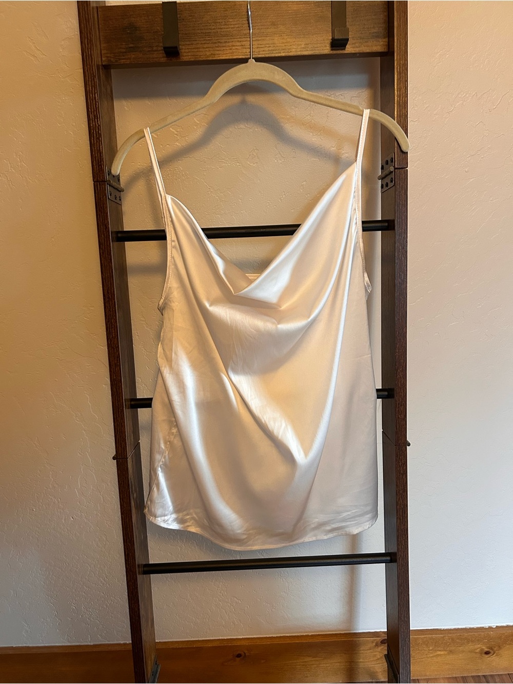 Satin Cowl Neck - Ivory